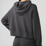 Millennia Zip Up Dropped Shouder Active Hooded - All Mine Now Clothing