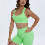 Scoop Neck Wide Strap Top and Shorts Active Set - All Mine Now Clothing