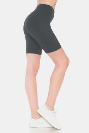 Leggings Depot Full Size High Waist Active Shorts - All Mine Now Clothing