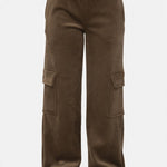 Mono B Elastic Waist Corduroy Cargo Pants - All Mine Now Clothing