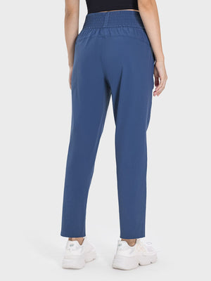 Millennia Pocketed High Waist Active Pants - All Mine Now Clothing