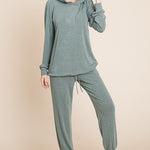 Super Lady Full Size Long Sleeve Hoodie and Tied Pants Set - All Mine Now Clothing