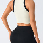 Contrast Trim Round Neck Active Tank - All Mine Now Clothing