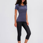 Millennia Round Neck Short Sleeve Active T-Shirt - All Mine Now Clothing