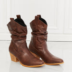 MMShoes Better in Texas Scrunch Cowboy Boots in Brown - All Mine Now Clothing