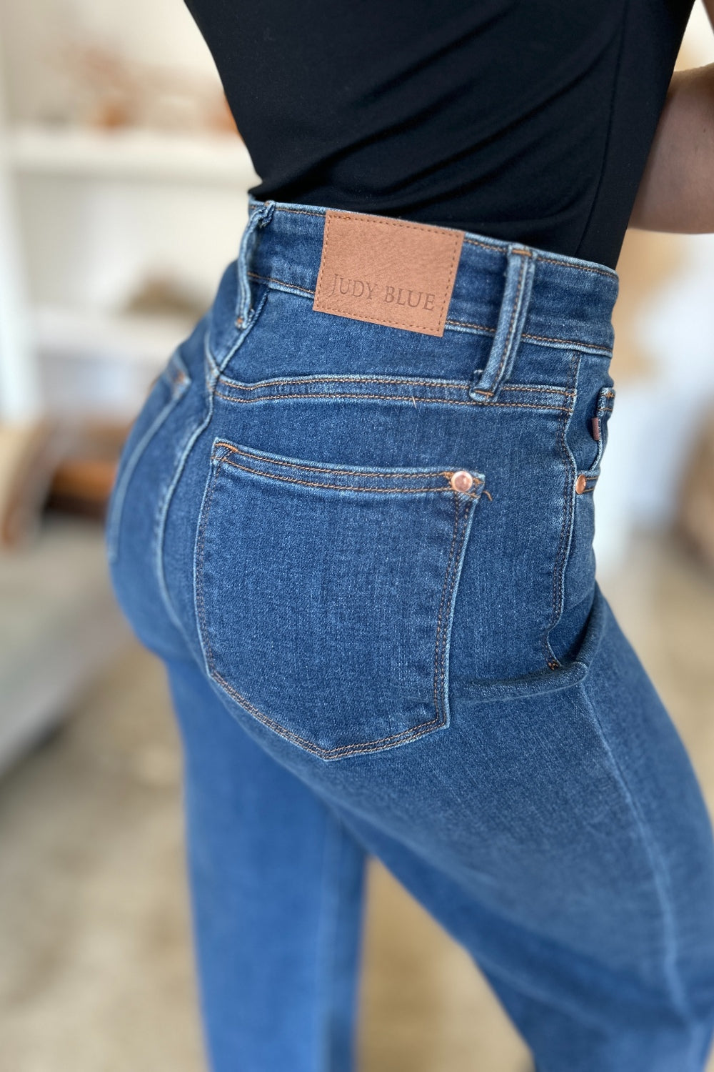 Judy Blue Full Size High Rise Straight Jeans - All Mine Now Clothing