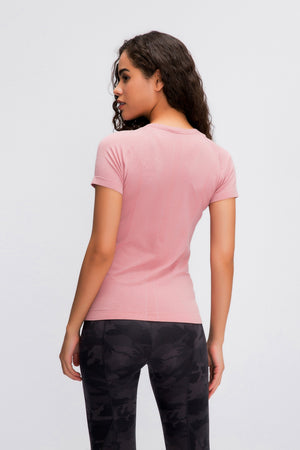 Millennia Round Neck Short Sleeve Active T-Shirt - All Mine Now Clothing