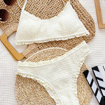 Frill Textured Spaghetti Strap Two-Piece Swim Set - All Mine Now Clothing