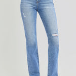 RISEN Full Size Distressed High-Rise Ankle Straight Jeans - All Mine Now Clothing