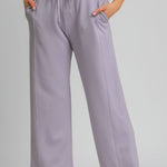 Umgee Drawstring Elastic Waist Wide Leg Pants - All Mine Now Clothing