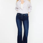 Kancan Mid Rise Slim Flare Jeans Trendsi