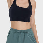 Millennia Square Neck Wide Strap Active Tank - All Mine Now Clothing