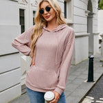 Ribbed Drawstring Long Sleeve Hoodie - All Mine Now Clothing