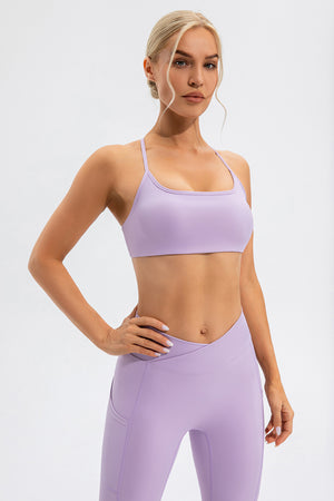 Crisscross Spaghetti Strap Active Cami - All Mine Now Clothing