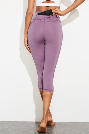 Waistband Active Leggings with Pockets - All Mine Now Clothing