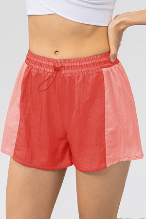 Color Block Drawstring Active Shorts - All Mine Now Clothing