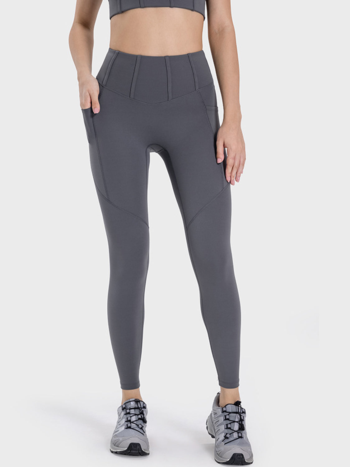 Millennia Pocketed High Waist Active Leggings - All Mine Now Clothing