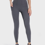 Millennia Pocketed High Waist Active Leggings - All Mine Now Clothing