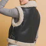 Love Tree Sherpa Zip Up Vest with Pockets - All Mine Now Clothing