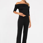 Mono B Cross Pleat Flare Pants - All Mine Now Clothing