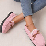 Bow Round Toe Flat Slip-Ons