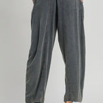 Umgee Elastic Waist Baggy Fit Pants with Pockets - All Mine Now Clothing