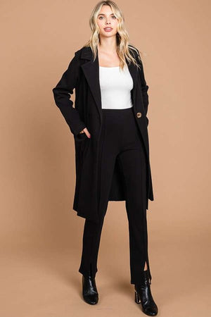 Culture Code Double Breast Lapel Collar Coat - All Mine Now Clothing