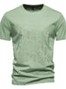 Men's Geometric Embroidered Round Neck T-Shirt