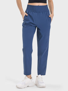 Millennia Pocketed High Waist Active Pants - All Mine Now Clothing