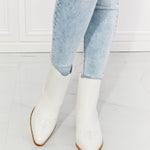 MMShoes Love the Journey Stacked Heel Chelsea Boot in White - All Mine Now Clothing