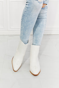 MMShoes Love the Journey Stacked Heel Chelsea Boot in White - All Mine Now Clothing