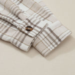 Plaid Removable Hood Button Up Shacket - All Mine Now Clothing