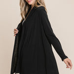 BOMBOM Open Front Long Sleeve Cardigan - All Mine Now Clothing