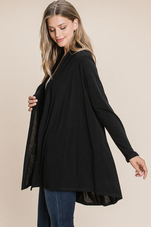 BOMBOM Open Front Long Sleeve Cardigan - All Mine Now Clothing