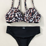 Leopard Sweetheart Neck Bikini Set - All Mine Now Clothing