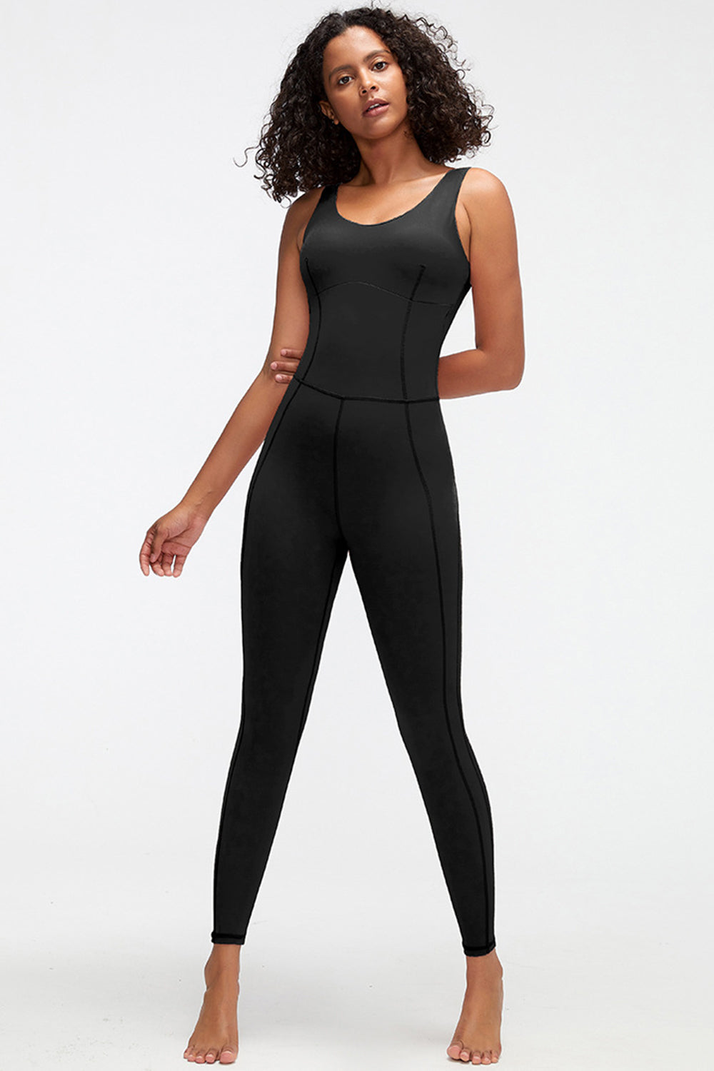 Crisscross Wide Strap Active Jumpsuit - All Mine Now Clothing