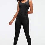 Crisscross Wide Strap Active Jumpsuit - All Mine Now Clothing