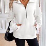 Ivy Lane Half Zip Raglan Sleeve Sweatshirt - All Mine Now Clothing