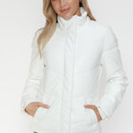 Snobbish Pocketed Zip Up Turtleneck Puffer Jacket - All Mine Now Clothing