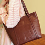 Textured PU Leather Handbag - All Mine Now Clothing