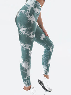 Tie-Dye High Waist Active Leggings - All Mine Now Clothing