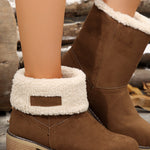 Thermal Fuzzy Block Heel Boots - All Mine Now Clothing