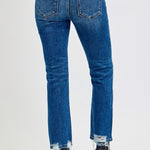 RISEN Full Size High Rise Distressed Crop Straight Jeans - All Mine Now Clothing