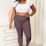 Double Take Wide Waistband Sports Leggings - All Mine Now Clothing