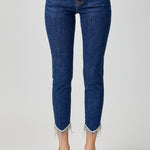 RISEN Full Size Embellished Mid Rise Crop Skinny Jeans - All Mine Now Clothing