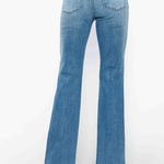 bytos Full Size Cat's Whiskers Mid Rise Bootcut Jeans Trendsi