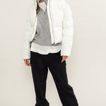 HYFVE Quilted Back Drawstring Puffer Jacket Trendsi