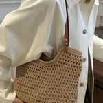 Openwork Woven Tote Bag - All Mine Now Clothing