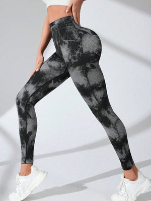 Tie-Dye High Waist Active Leggings - All Mine Now Clothing