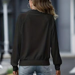 Zip Up Collared Neck Raglan Sleeve Jacket - All Mine Now Clothing